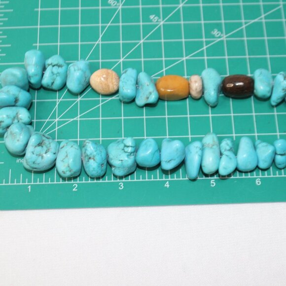 Large Turquoise Chunck and Gemstone Necklace - Picture 13 of 14